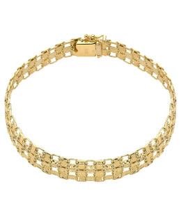 Gold bracelet from the "PIATTO" collection wide