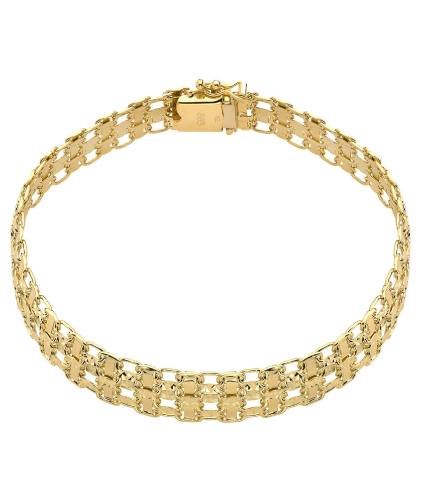 Gold bracelet from the "PIATTO" collection wide