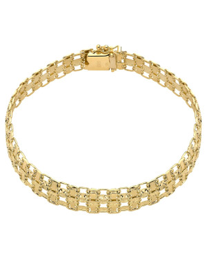 Gold bracelet from the "PIATTO" collection wide