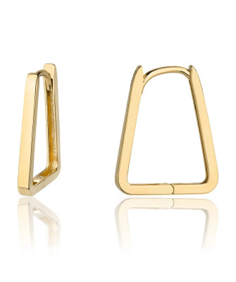Gold trapeze earrings