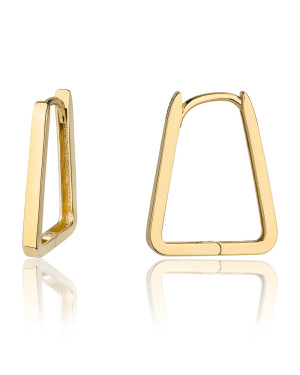 Gold trapeze earrings