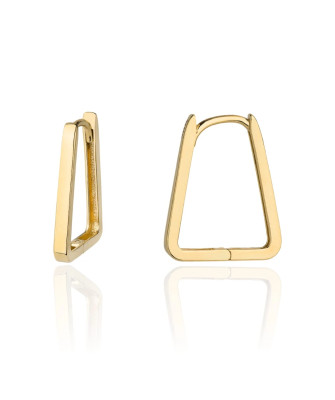 Gold trapeze earrings