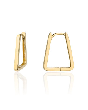 Gold trapeze earrings