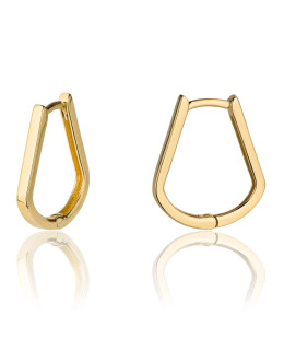 Gold rounded earrings