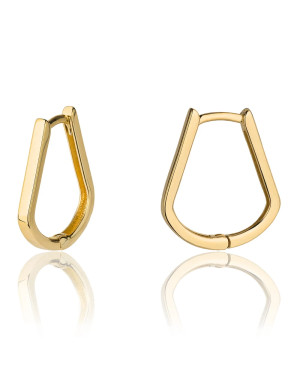 Gold rounded earrings