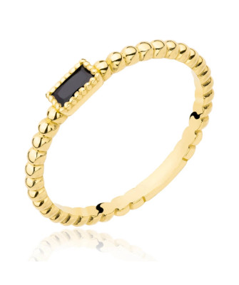 Gold ring black stone 14k test