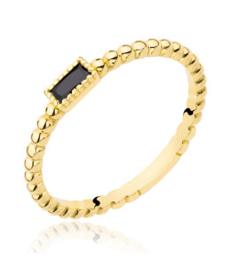 Gold ring black stone 14k test