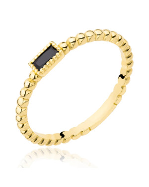 Gold ring black stone 14k test