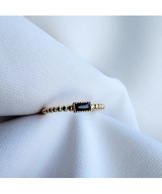 Gold ring black stone 14k test