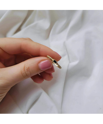 Gold ring black stone 14k test