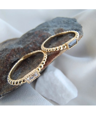 Gold ring black stone 14k test