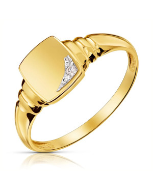 Square 14k ring with stones