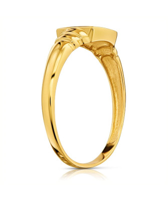 Square 14k ring with stones