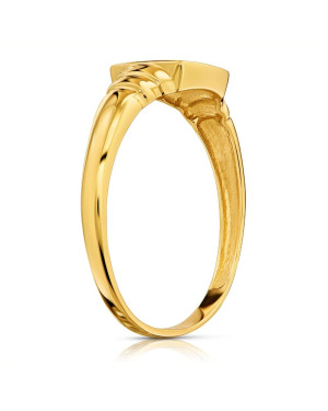 Square 14k ring with stones