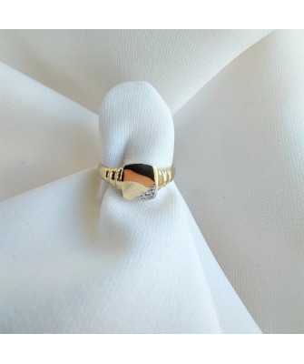 Square 14k ring with stones