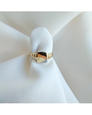 Square 14k ring with stones