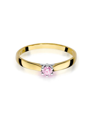 14k Gold Ring with Pink Topaz 0.13ct