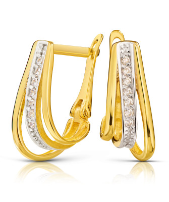 14k cubic zirconia earrings