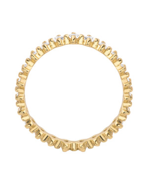 Ring with cubic zirconia all around gold 8k