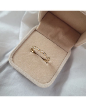 Ring with cubic zirconia all around gold 8k