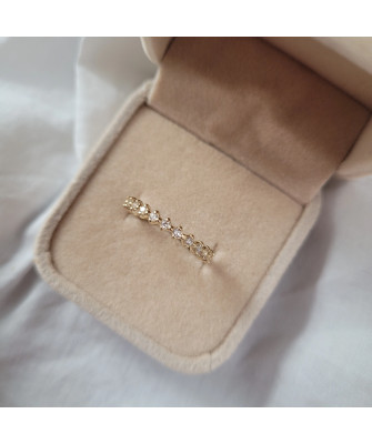 Ring with cubic zirconia all around gold 8k