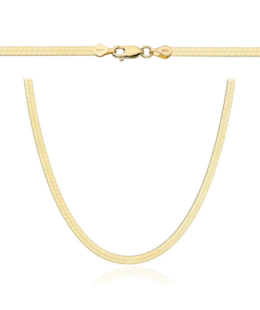 Łańcuch złoty taśma 42cm