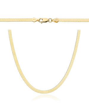 Łańcuch złoty taśma 42cm