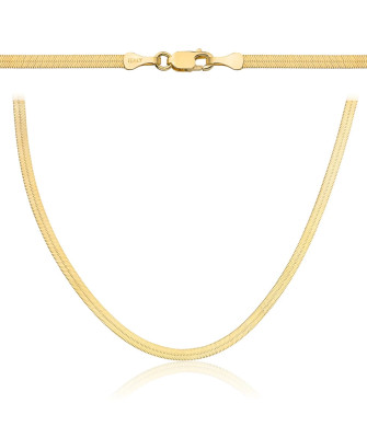 14K Gold Tape Chain 42cm