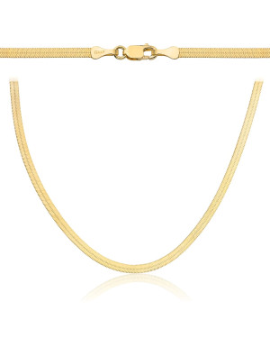 Łańcuch złoty taśma wąska 45cm