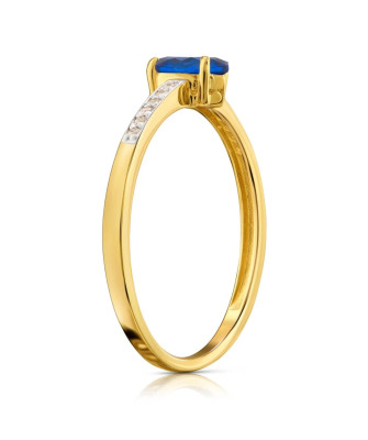 Delicate ring sapphire cubic zirconia