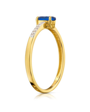 Delicate ring sapphire cubic zirconia