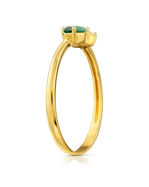 Green stone in 8k gold ring