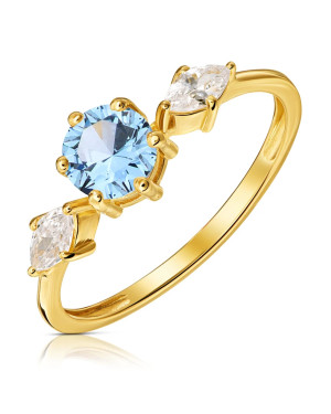 Ring with a large blue stone