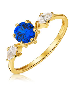 Sapphire ring with a large stone