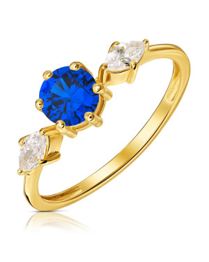 Sapphire ring with a large stone