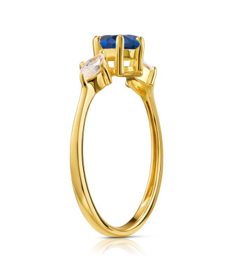 Sapphire ring with a large stone