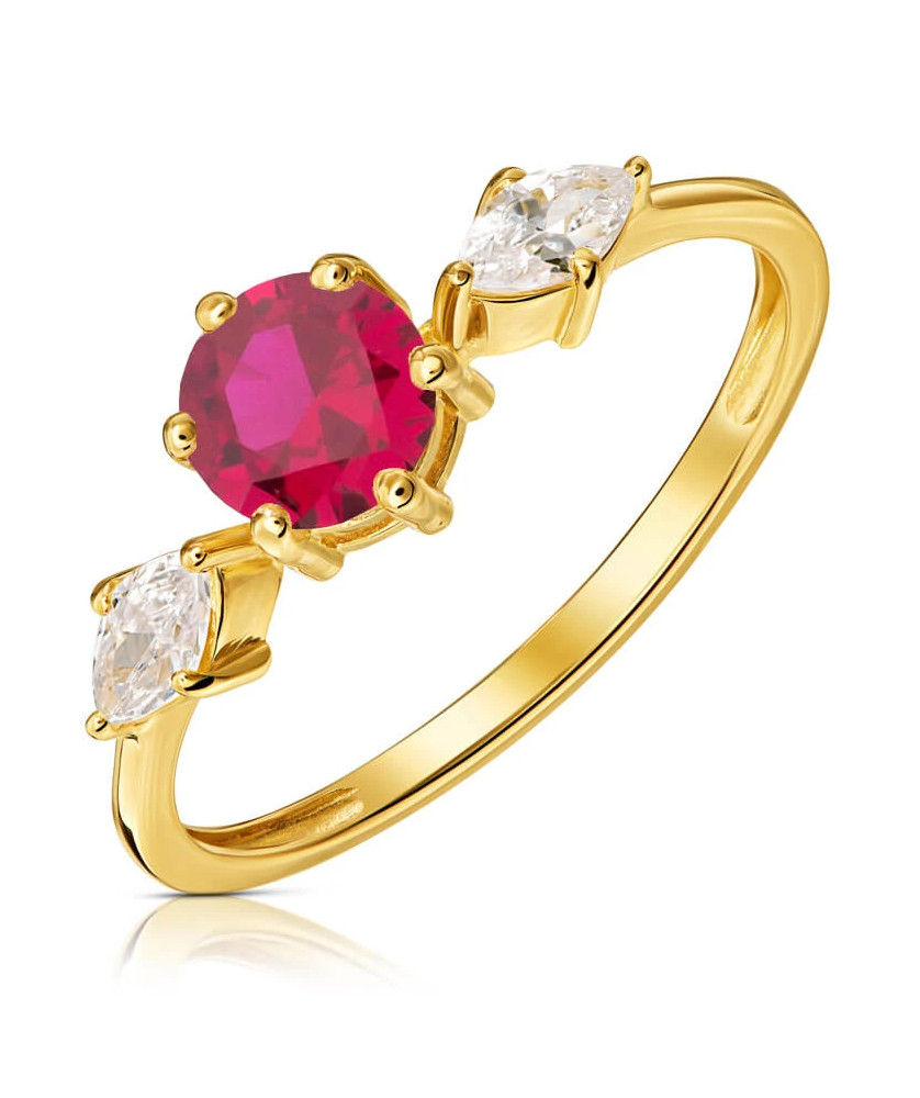 Ring with a large ruby stone
