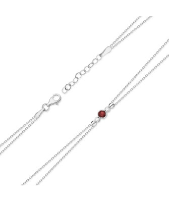 14k Gold Bracelet with Ruby and Diamonds 0.15ct