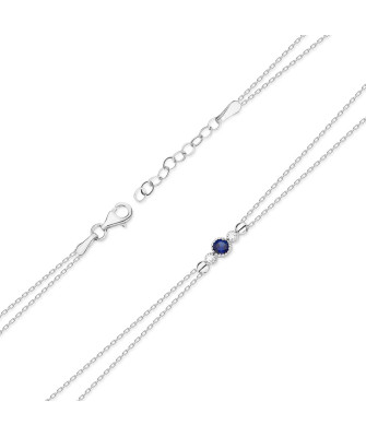 14k Gold Bracelet with Sapphire and Diamonds 0.15ct