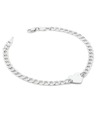 Bransoletka złota 14k serce z diamentami 0.005