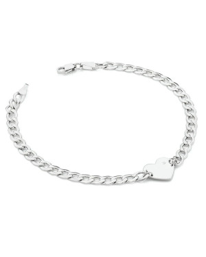 14k gold bracelet heart with diamonds 0.005