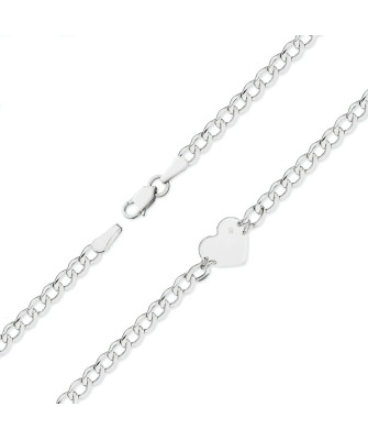Bransoletka złota 14k serce z diamentami 0.005