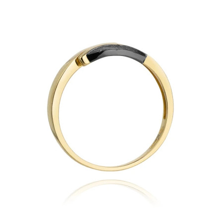 Gold ring with diamond EY-107 black diamonds | GoldJewellery