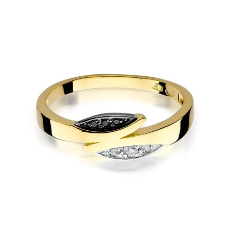 Gold ring with diamond EY-107 black diamonds | GoldJewellery