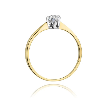 Gold ring with diamond EY-111 0.04ct | GoldJewellery