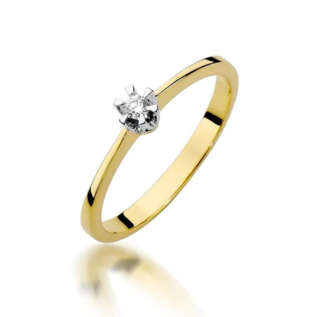 Gold ring with diamond EY-111 0.04ct | GoldJewellery