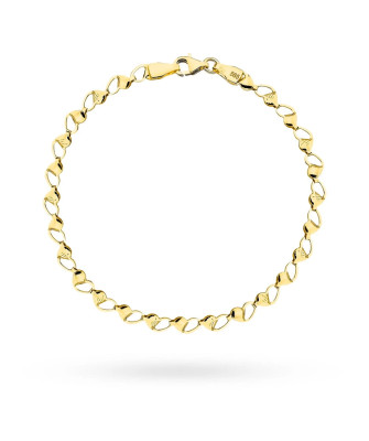 Gold bracelet adorned with hearts
