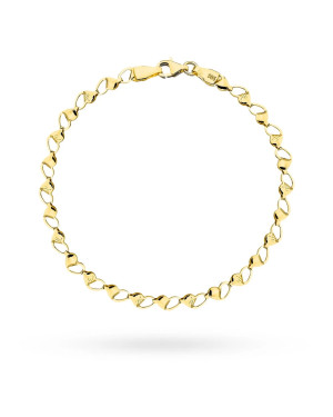 Gold bracelet adorned with hearts