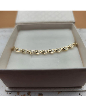 Gold bracelet adorned with hearts