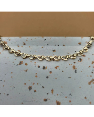 Gold bracelet adorned with hearts